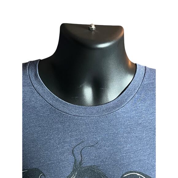 Men’s Dark Blue Black Dragon Graphic T-Shirt - Fantasy Apparel for Dragon Lovers - Picture 4 of 7